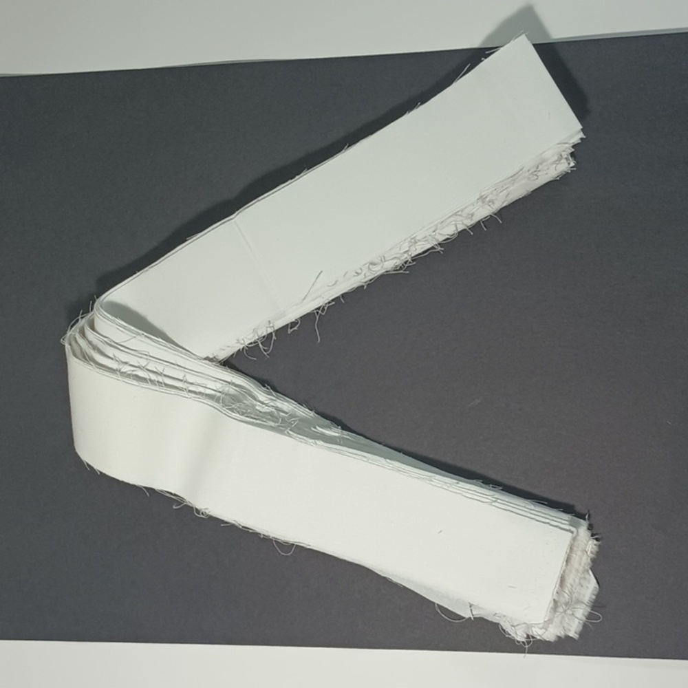 2/$20 20 2" Strips of White Fabric